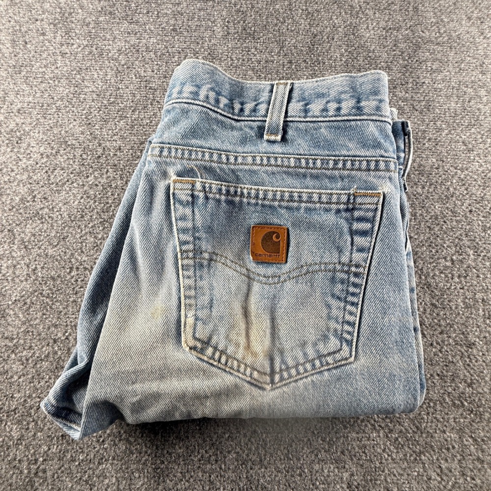 Carhartt Mens B18-DST Traditional Fit Light Wash Straight Leg Jeans 33x34